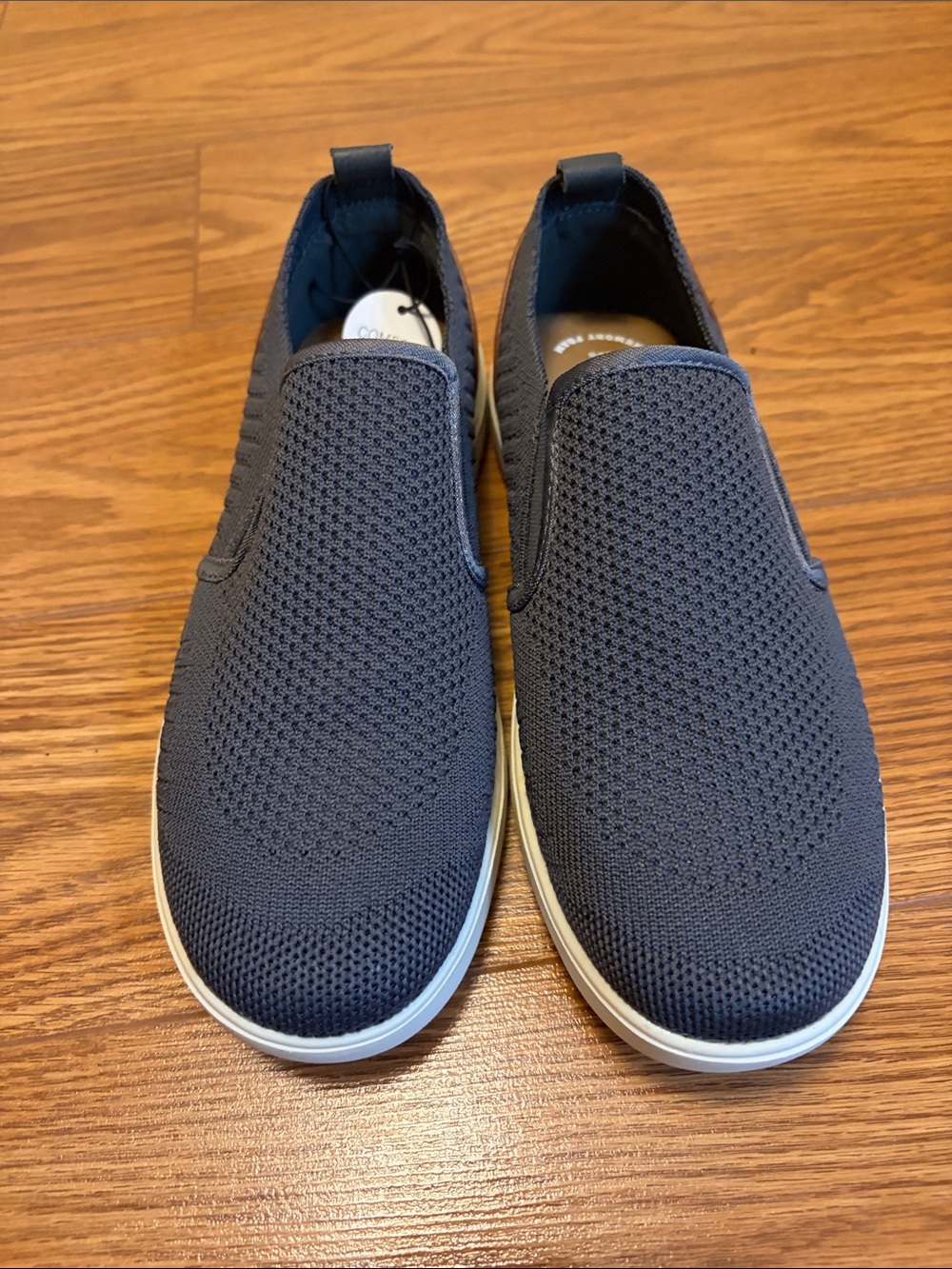 Kids Gray Knit Slip-On Casual Shoes